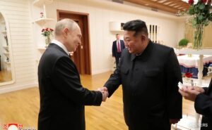 Read more about the article Putin Waves Goodbye To Kim Jong Un Through Plane Window As He Departs N Korea