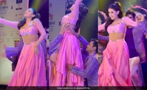 Read more about the article Sara Ali Khan’s Pretty Pink Lehenga Jazzes Up Wedding Fashion Goals, Her Dance Moves Are A Bonus