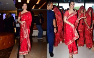 Read more about the article For Stree 2 Trailer Launch, Shraddha Kapoor Is The Stree In A Red Benarasi Saree You Can’t Ignore