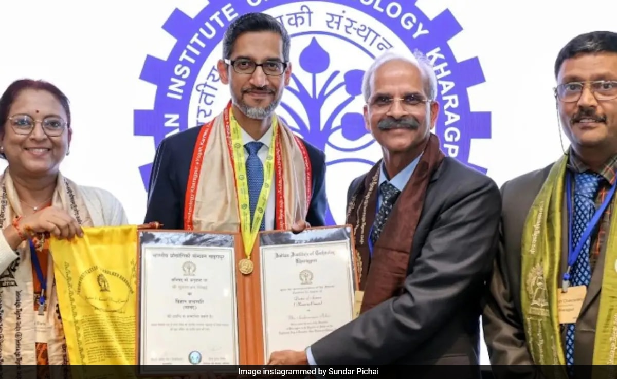 Google CEO Sundar Pichai Gets Honorary Doctorate From IIT-Kharagpur: 'My Parents Always...''