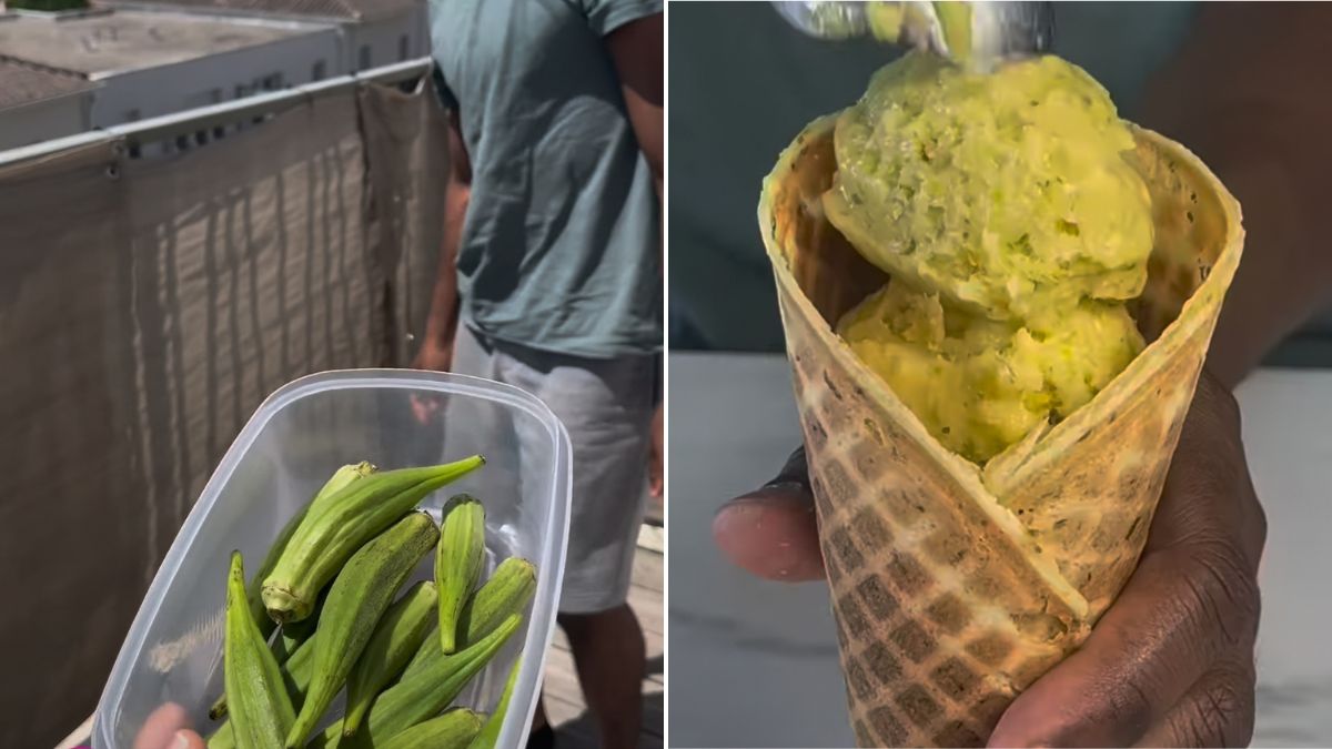 Read more about the article Man Creates Ice Cream Cone With Bhindi, Leaves Desi Audience Shocked