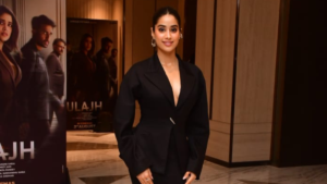 Read more about the article For The Promotions Of Ulajh, Janhvi Kapoor In A Skirt Suit From Graceling Gave Power Dressing A Sheer Twist