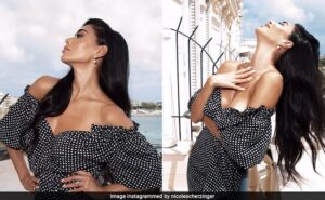 Read more about the article Nicole Scherzinger Is Giving “Retro Chic” Her Stamp Of Approval In A Delightful Polka Dot Midi Dress