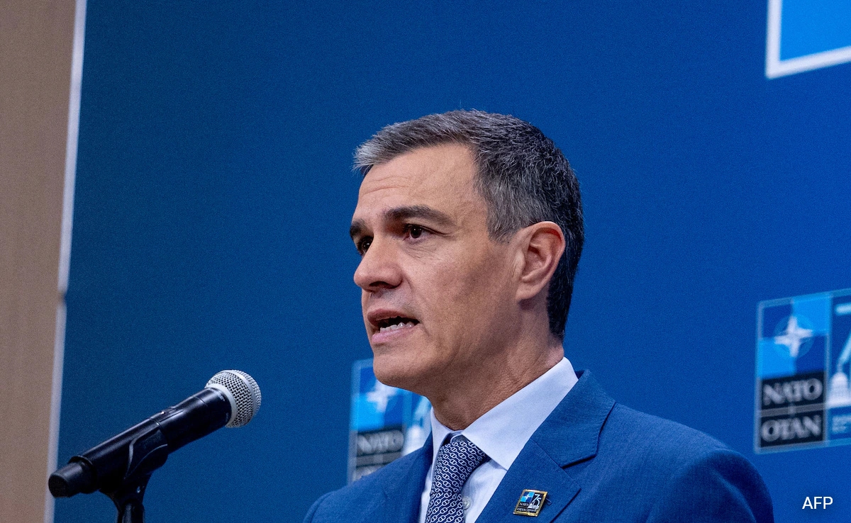 Spain PM At NATO Summit Rejects "Double Standards" On Gaza