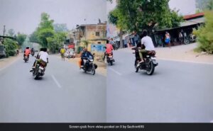 Read more about the article Video Shows Men Performing Risky Bike Stunt, Bihar Police Reacts