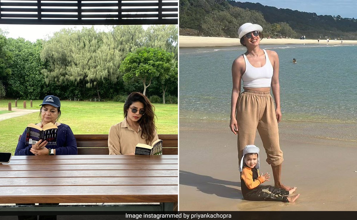 Priyanka Chopra's 'Pause' Involved A Beach Day Of Bonding With Malti Marie And Madhu Chopra