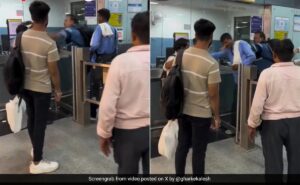 Read more about the article Man Trying To Stop A Fight At Delhi Metro Station Ends Up Getting Slapped, Internet Reacts