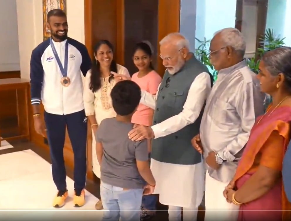 "Ye Maarta Hai?" PM Narendra Modi Asks PR Sreejesh's Son If Hockey Star Hits Him. This Is The Reply. Watch