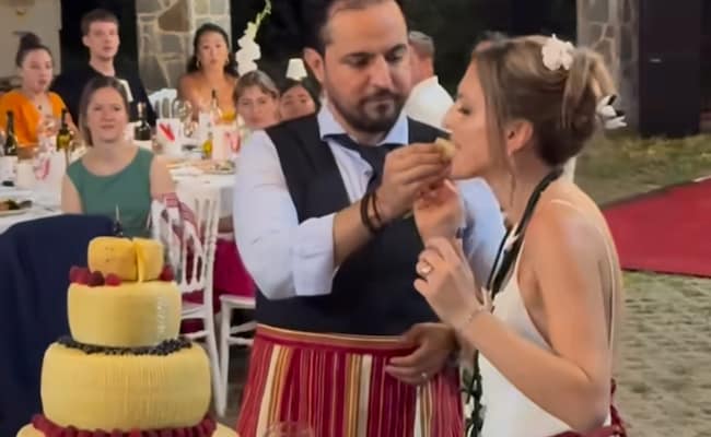 Viral: Farmer Makes Giant Wedding 'Cake' Using Cheese Wheels, Internet Is In Love