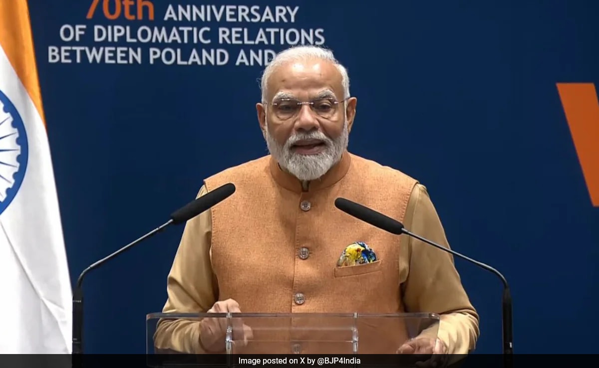 Read more about the article Ahead Of Ukraine Visit, PM Modi’s Message On War And Peace In Poland Speech