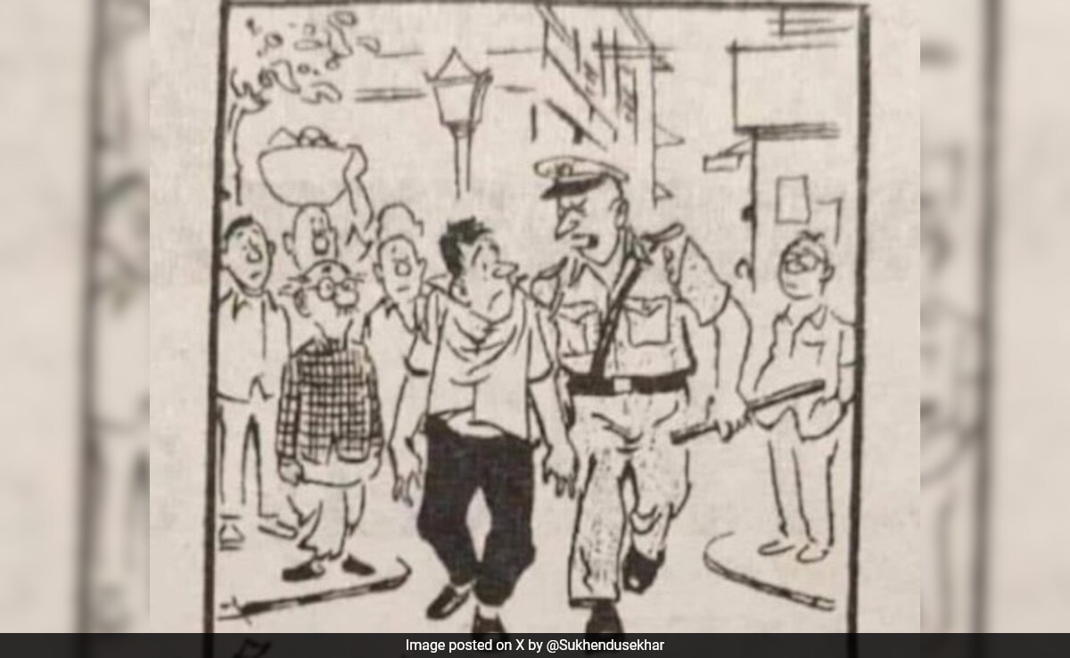 Read more about the article Rebel Trinamool MP Jabs Kolkata Police With RK Laxman Cartoon