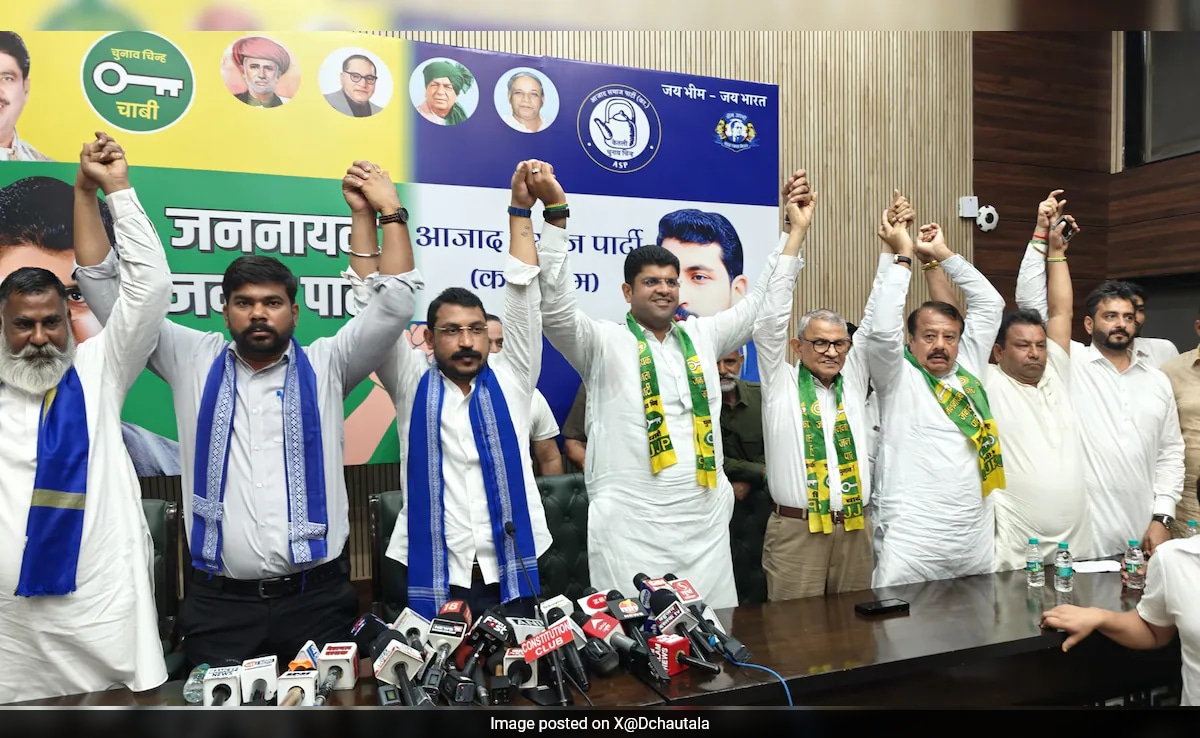 Dushyant Chautala's JJP, Chandra Shekhar Azad's Party Join Hands For Polls