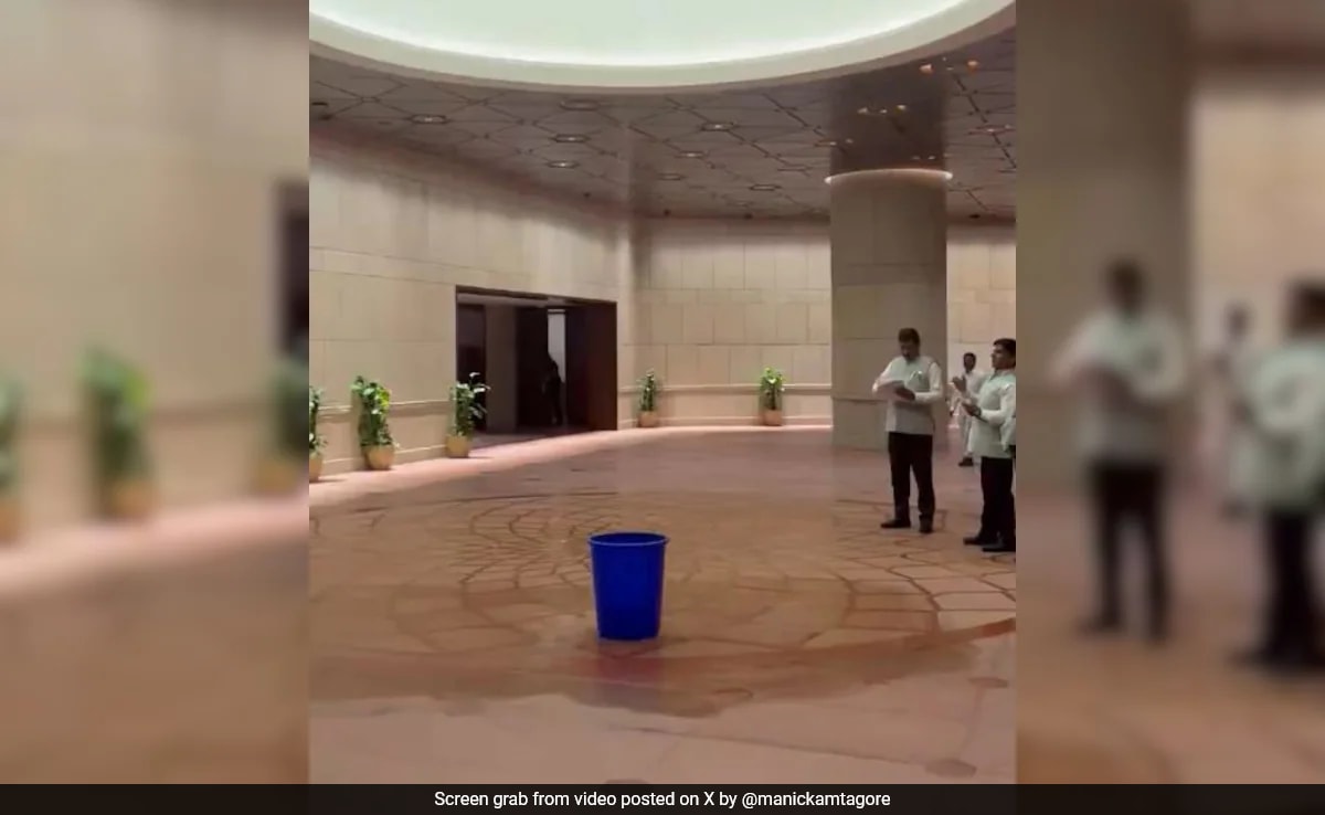 'Built With Billions...': Opposition Jabs BJP Over Parliament Roof Leak Video