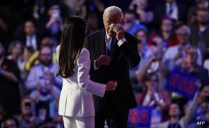 Read more about the article Tearful Biden Gets Huge Ovation At Democratic Convention Farewell