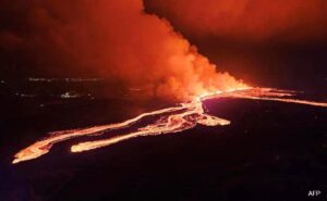 Read more about the article Iceland Volcano Erupts, Spewing Lava Fountains