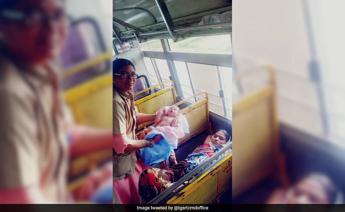 Woman Goes Into Labour In Bus In Telangana, Conductor Helps Her Deliver The Baby