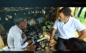 Read more about the article 10 Lakh Offer For Shoes Rahul Gandhi Mended, But Won’t Sell: UP Cobbler