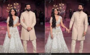 Read more about the article Chhava Stars Rashmika Mandanna And Vicky Kaushal Were A Pastel Perfect Pair For Falguni Shane Peacock’s Show