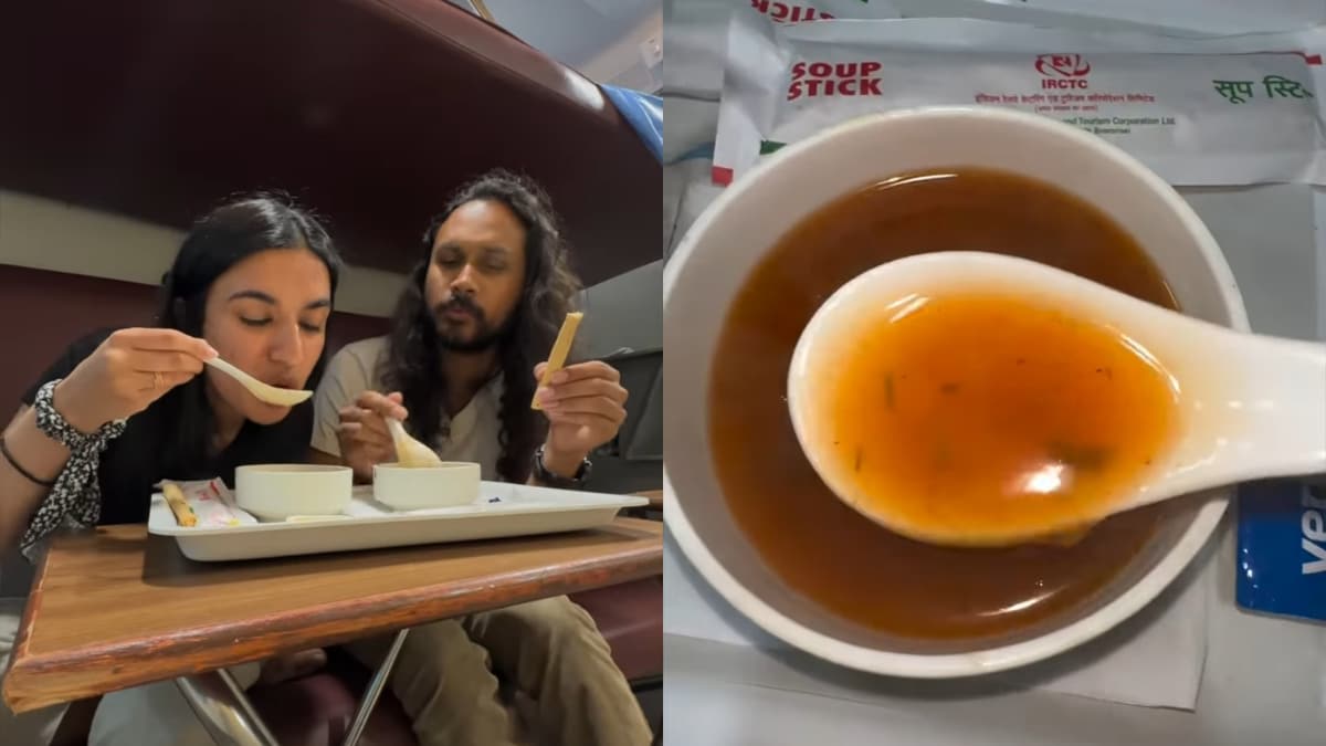 Read more about the article Vloggers’ Positive Review Of Food In “First Class Indian Train” Has Social Media Abuzz