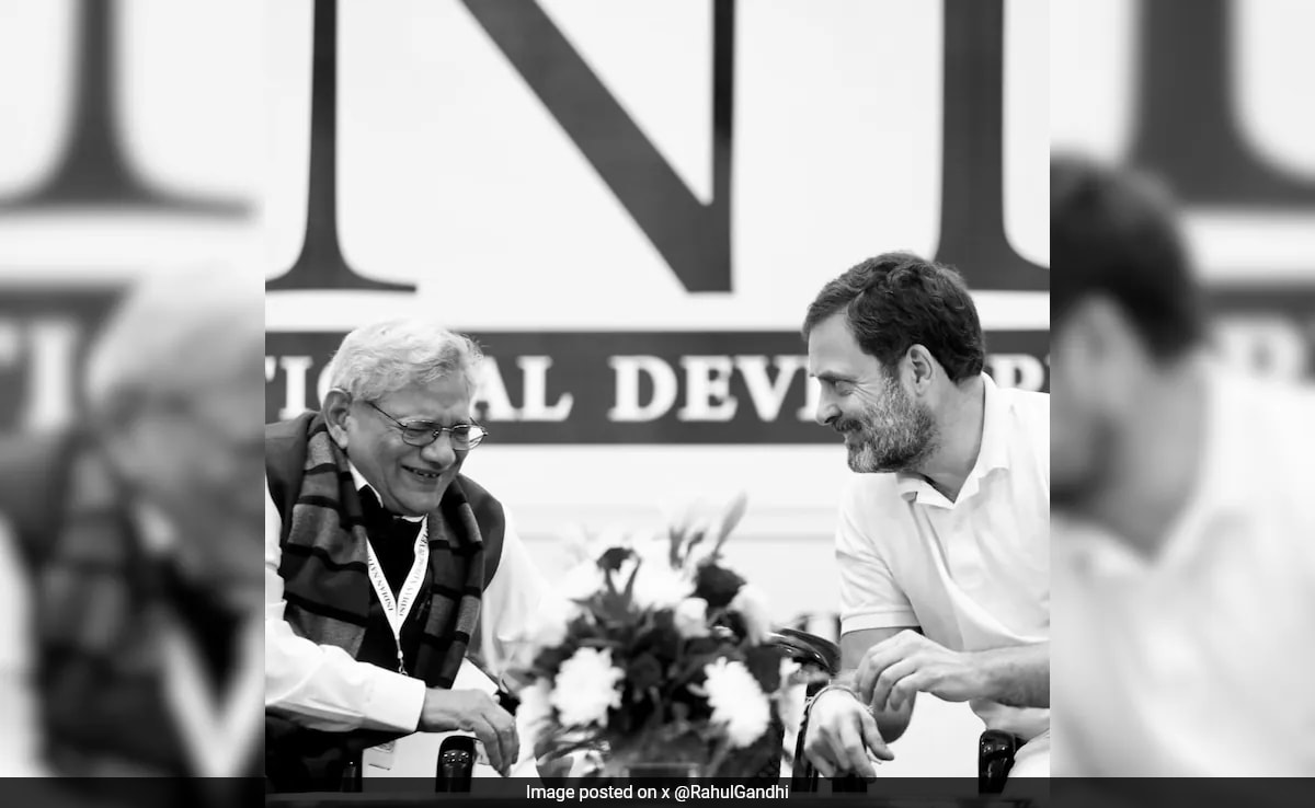 Read more about the article Rahul Gandhi Mourns Sitaram Yechury’s Death