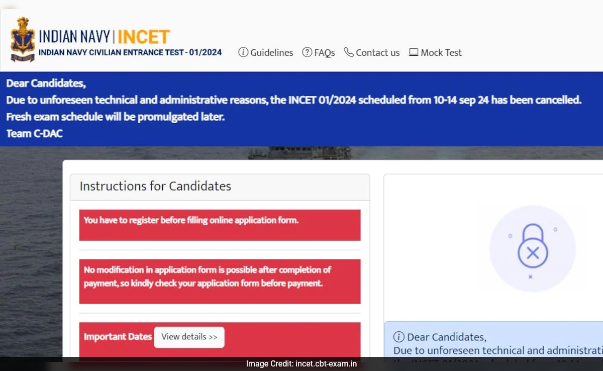 Read more about the article Indian Navy INCET Recruitment 2024 Exam Cancelled, New Dates To Be Announced Soon