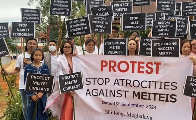 'Safeguard Indigenous Communities': Meitei Group's Sit-In At Manipur Bhavan In Shillong