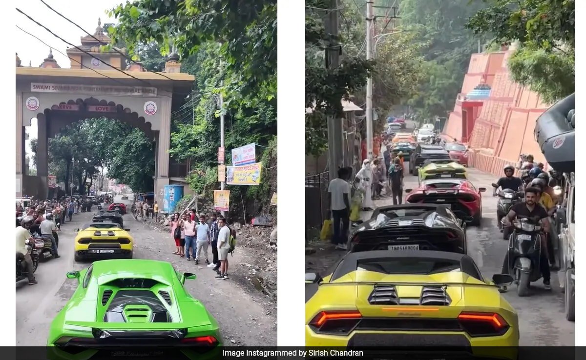 Watch: Convoy Of 71 Lamborghinis On Streets Of Mussoorie Leaves Onlookers In Awe