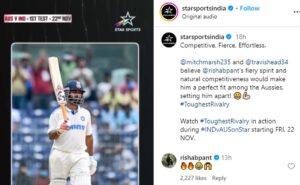 Read more about the article Mitchell Marsh Says “I Wish Rishabh Pant Was Australian”. India Star’s Reaction Is Viral