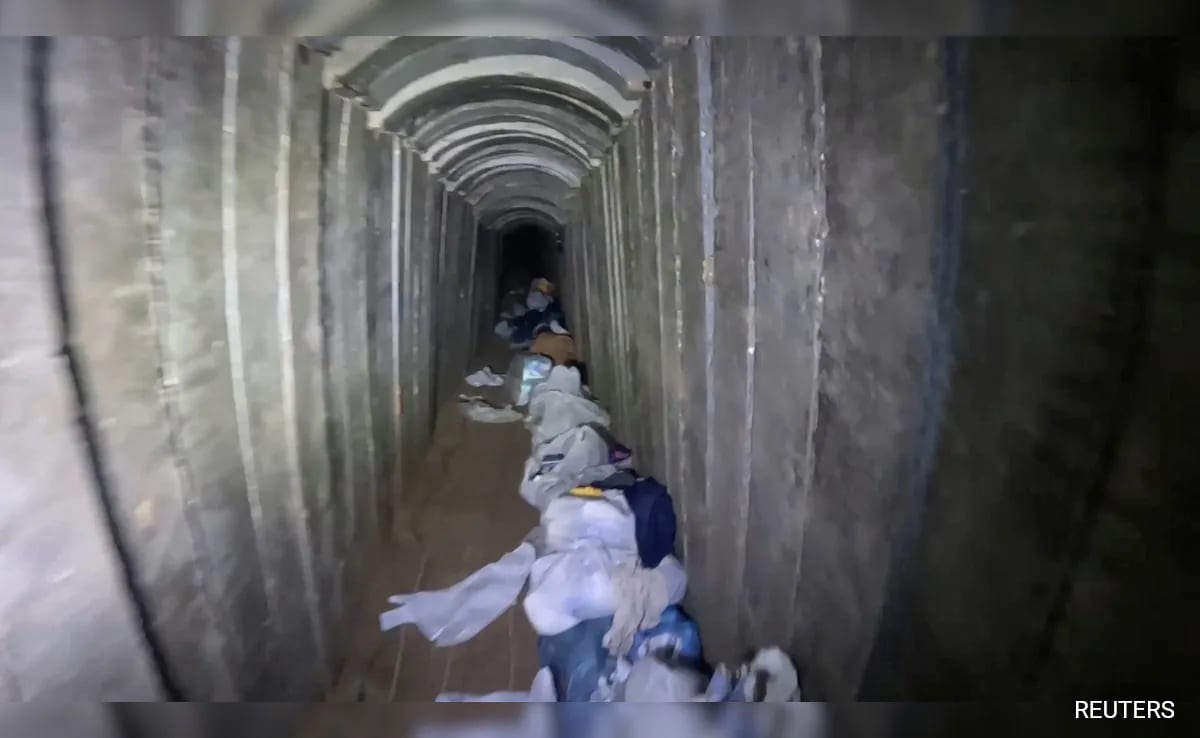 Read more about the article Israel Shares Video Of Cramped Tunnel Where Hostages Were Held And Killed