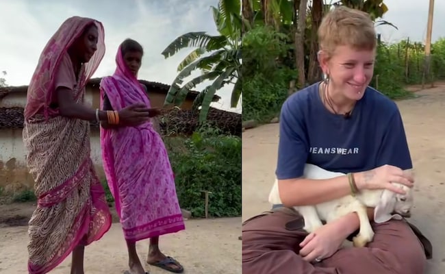 Heartwarming Interaction Between Foreigner And Local Woman In Madhya Pradesh Village Goes Viral