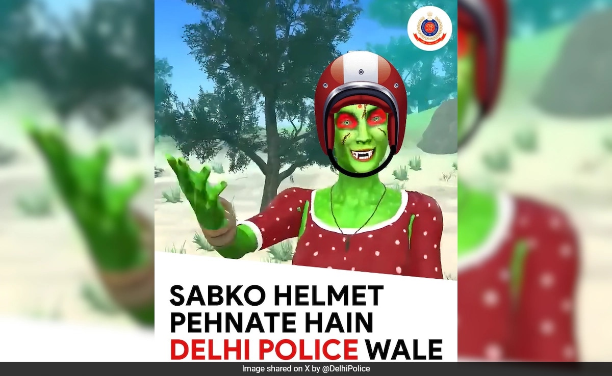 Read more about the article Delhi Police’s Hilarious Road Safety Advisory Features ‘Ganji Chudail’. See Post