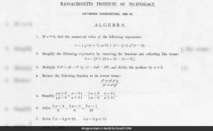 Read more about the article 1869 MIT Entrance Exam Paper Goes Viral For Being Too Easy, Can You Crack It?