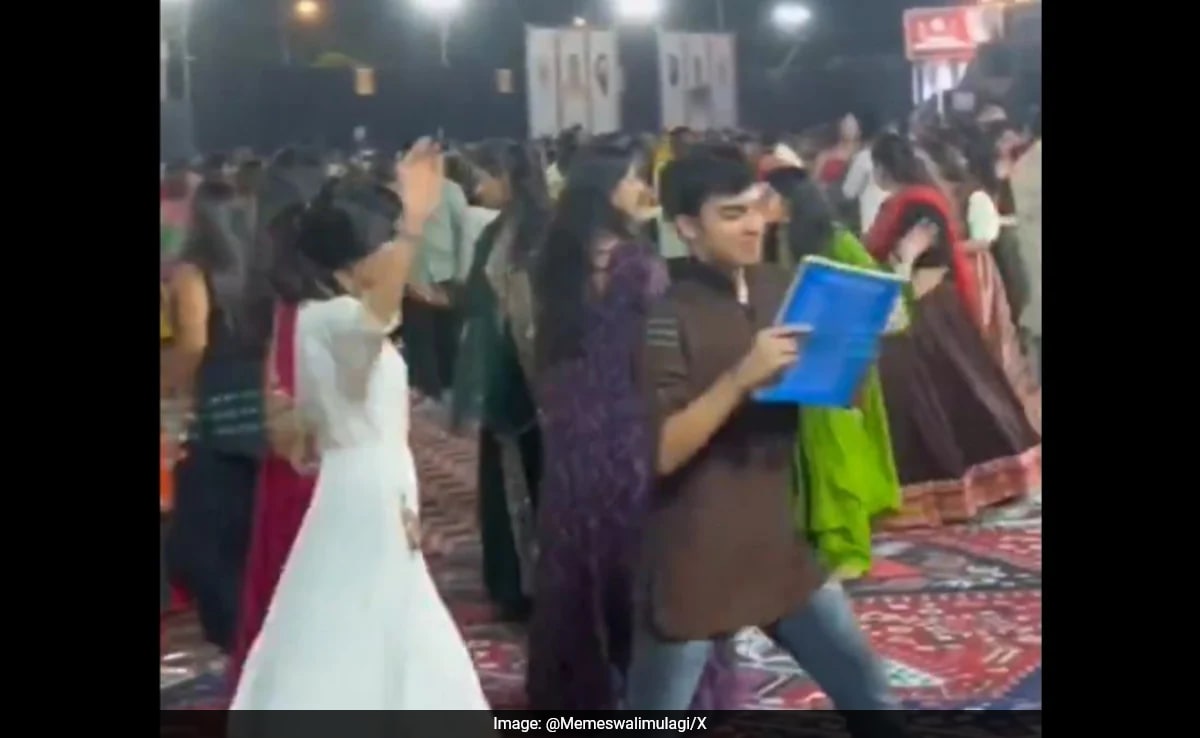 'Studious Pro Max Ultra': Video Of Man Reading While Performing Garba Captivates Internet