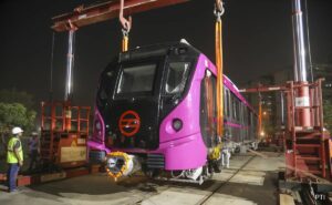 Read more about the article Delhi Metro’s First Phase-4 Train Arrives In Mukundpur Depot For Operation