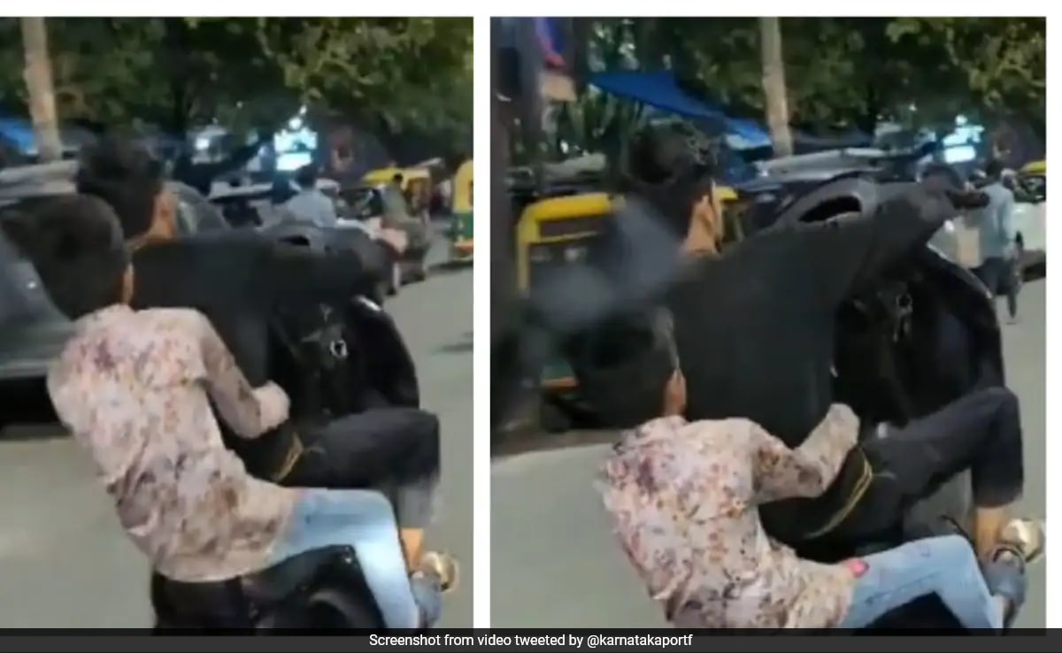 Read more about the article Minor Performs Dangerous Scooter Stunt On Road, Bengaluru Police Reacts