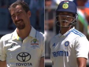 Read more about the article “Too Slow”: Yashasvi Jaiswal Brutally Mocks Mitchell Starc In Perth. Australia Pacer Does This – Watch