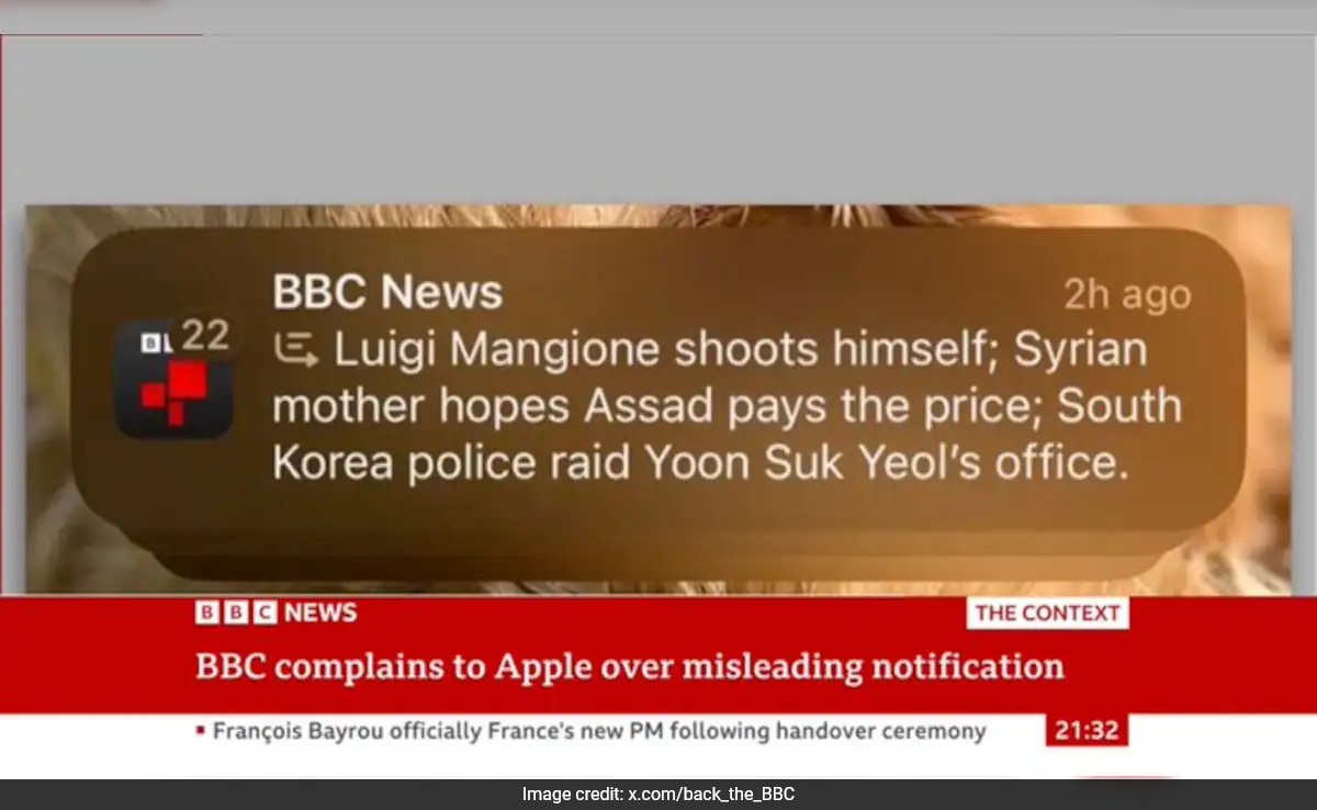 BBC Slams Apple Over Fake Headline Claiming US CEO's Killer "Shot Himself"