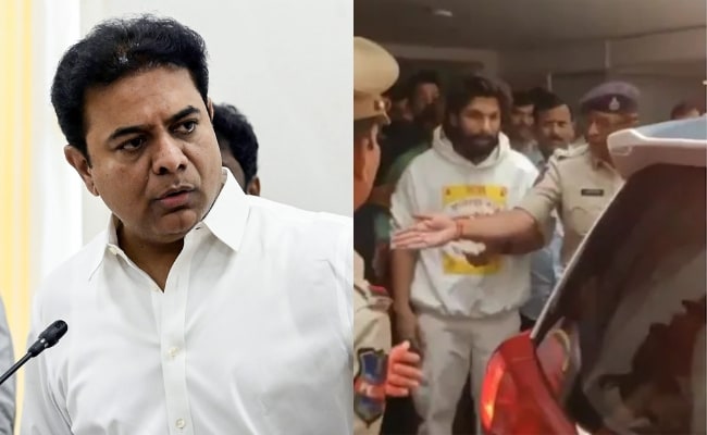 'Pinnacle Of Insecurity': KT Rama Rao Slams Congress Over Allu Arjun Arrest