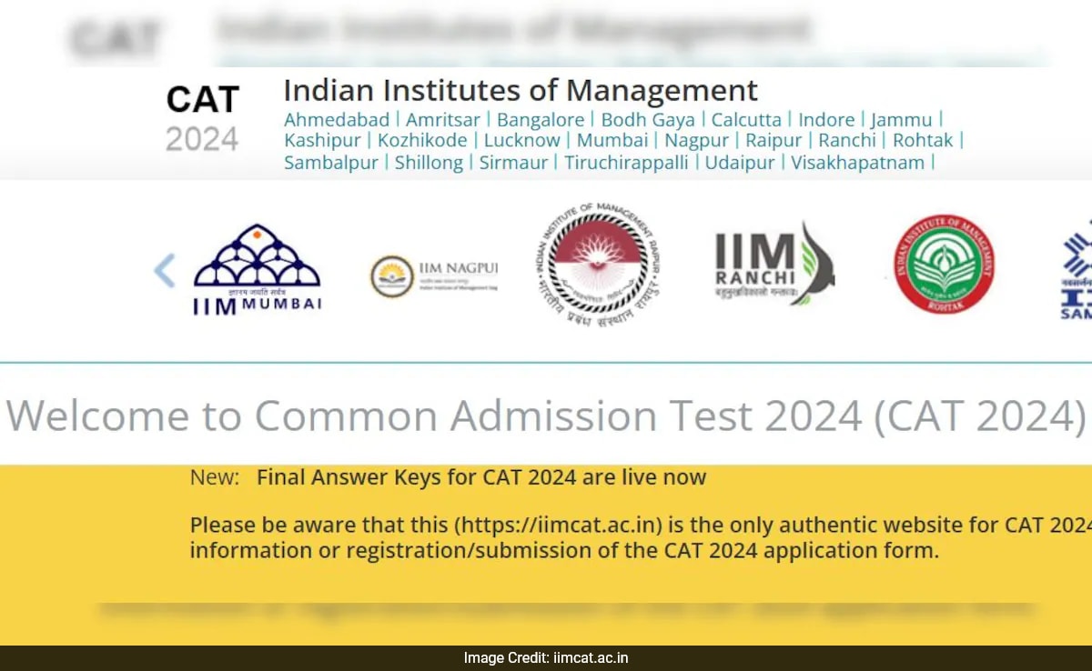 CAT 2024 Final Answer Key Released, Check Steps To Download