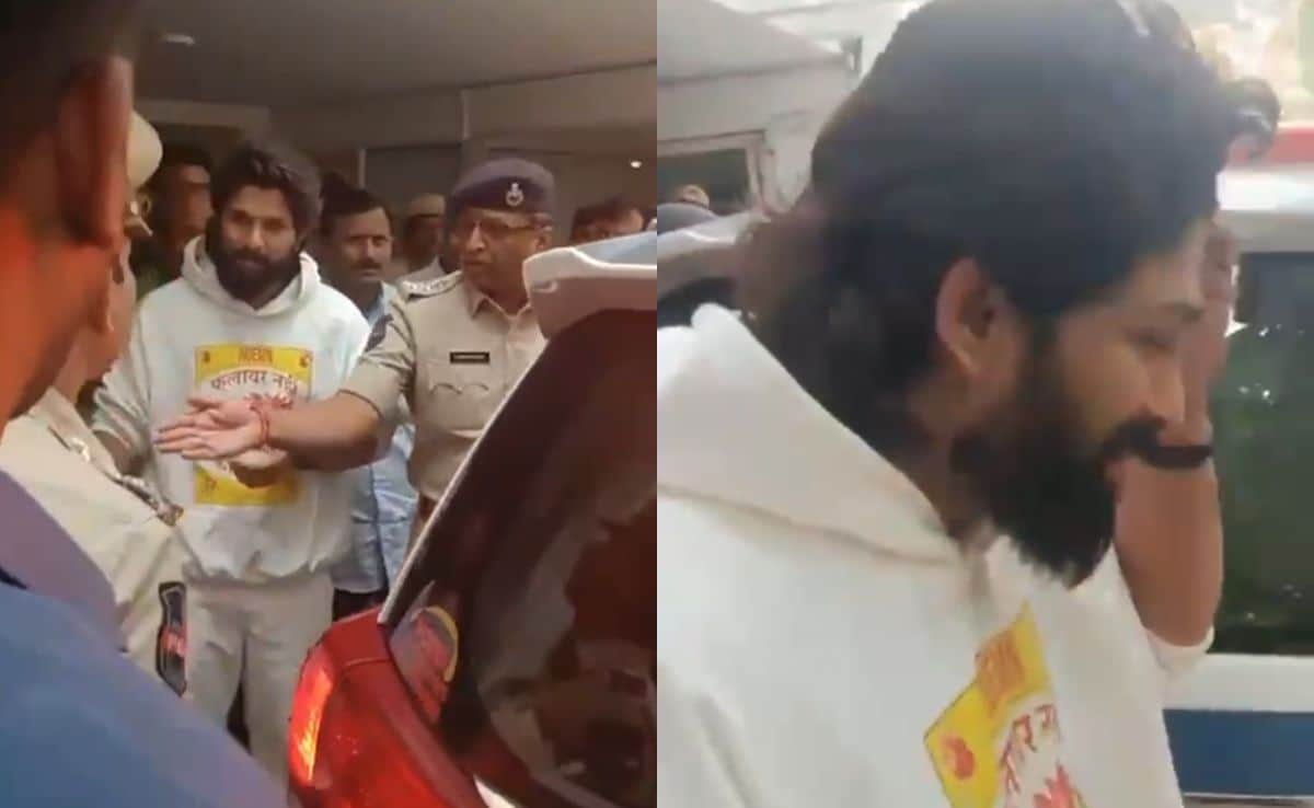 Read more about the article Viral Video Shows ‘Pushpa 2’ Star Allu Arjun’s Arrest By Hyderabad Police