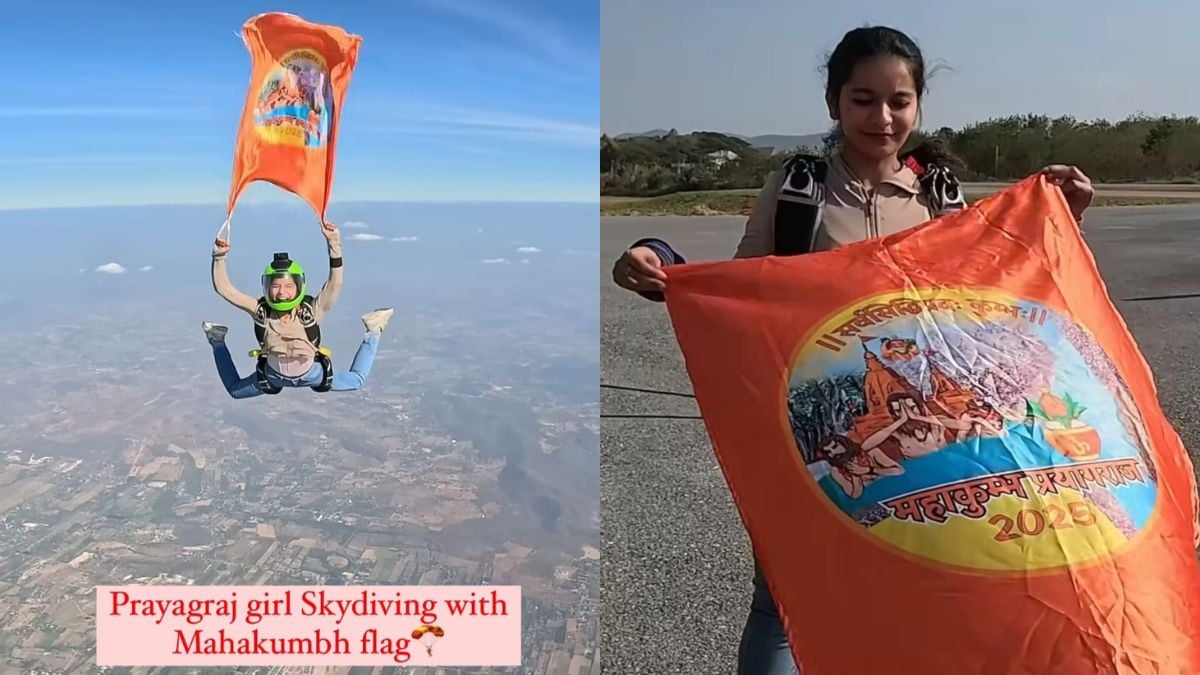 Indian Skydiver Unfurls Maha Kumbh Flag From Bangkok Skies