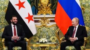 Read more about the article Syria’s new leader meets Putin, seeks economic aid and security guarantees – Firstpost