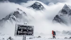 Read more about the article Everest hiking route in Tibet closed after heavy snowfall and icy conditions – Firstpost