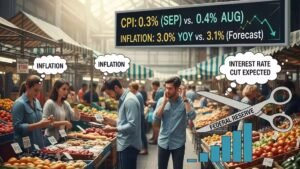 Read more about the article US inflation rose less than expected in September, boosting chances of Fed rate cut next week – Firstpost