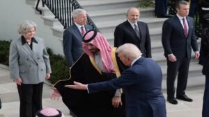 Read more about the article ‘Don’t embarrass our guest’: Trump defends MBS in Khashoggi muder case, snaps at reporter