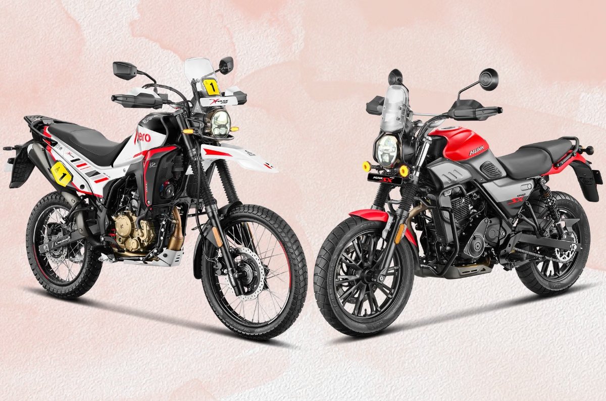 Hero XPulse 210 dakar edition and Hunk 440 SX side by side