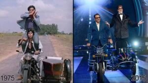 Read more about the article Firstpost at IFFI 2025 | Dharmendra’s iconic bike from ‘Sholay’ parked on Panaji street as a tribute to the legendary actor – Firstpost