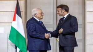 Read more about the article Macron, Abbas launch joint committee to draft Palestinian constitution – Firstpost