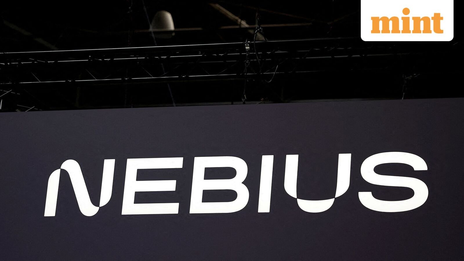 FILE PHOTO: The logo of Nebius during the Viva Technology conference dedicated to innovation and startups at Porte de Versailles exhibition center in Paris, France, June 12, 2025. REUTERS/Benoit Tessier/File Photo