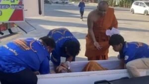 Read more about the article Thai woman mistaken for dead, found alive in coffin just before cremation – Firstpost
